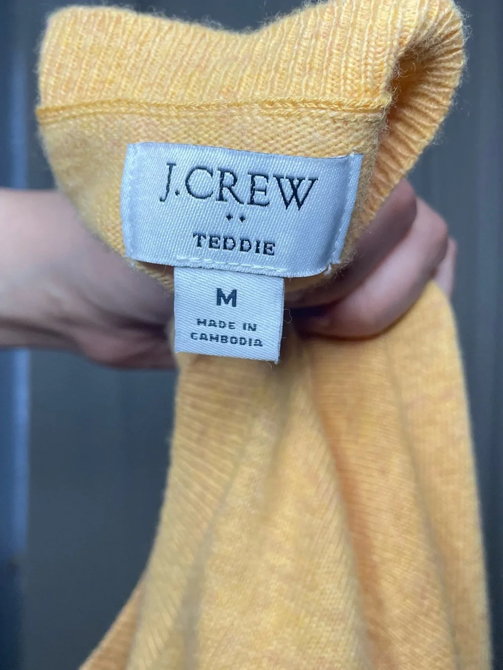 💛J. Crew Teddie - Yellow Crew Neck Sweater Size M